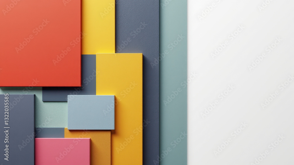 Colorful acoustic foam panels arranged in a geometric pattern for sound insulation.