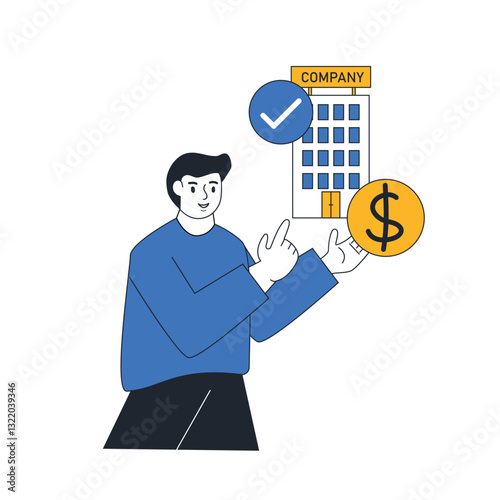 Business company acquisition and takeover. buying shares or assets from another company. transfer of business ownership
