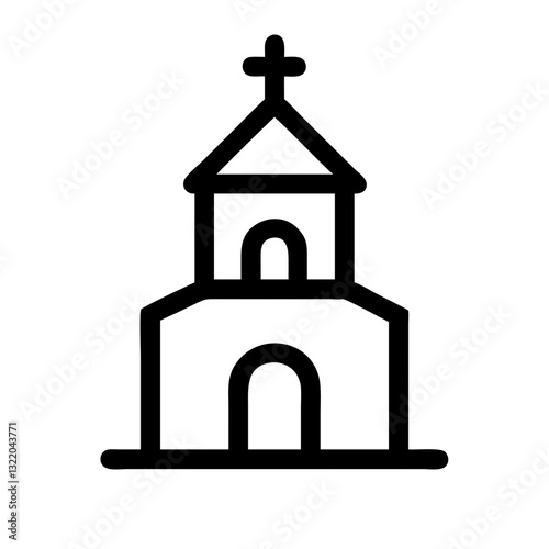 chapel tower pictogram on transparent background 
