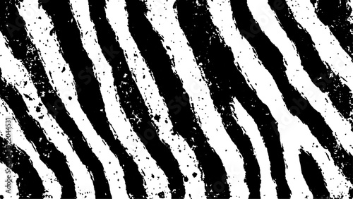 Texture with plain black and white zebra pattern, Black and white wavy stripes.  Abstract background. abstract graffiti shape in black and white, aligned with viewer’s perspective.