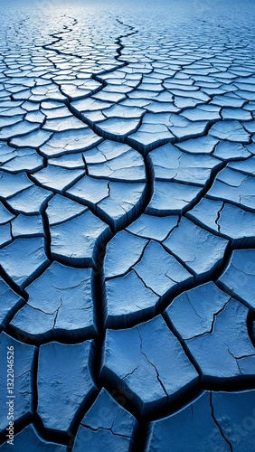 A close up view of a dry, cracked ground.