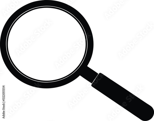 Magnifying Glass black silhouette, Magnifying Glass vector