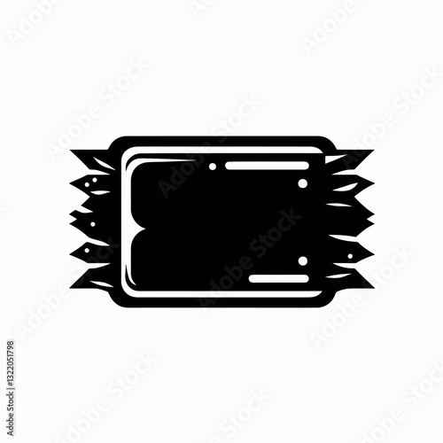 Gum Wrapper silhouette in black on a white background