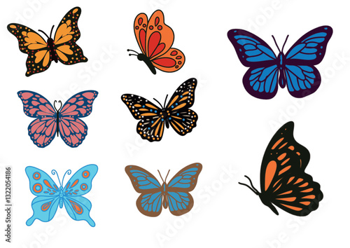 Wallpaper Mural colorful butterfly vectors that can be used for icons, illustrations and backgrounds
 Torontodigital.ca