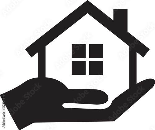 Web home icon. Home page for apps and websites, house symbol isolated on transparent background. Main page, homepage, webpage, button. Vector illustration.