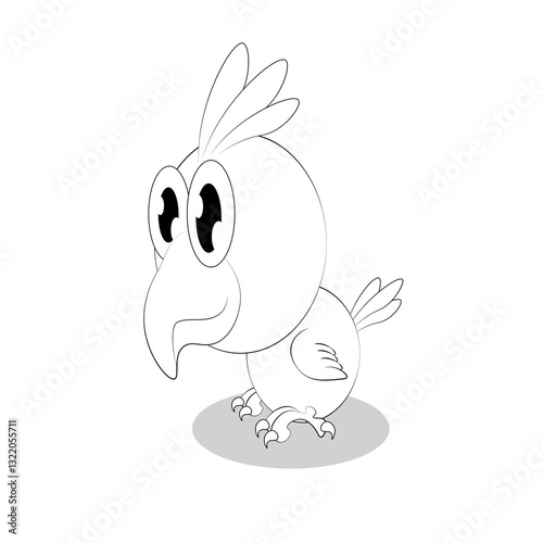 education, happy, bird, drawing, coloring, animal, activity, book, kid, learning, cute, outline, art, cartoon, black, baby, character, preschool, page, child, line, vector, graphic, funny, nature, con