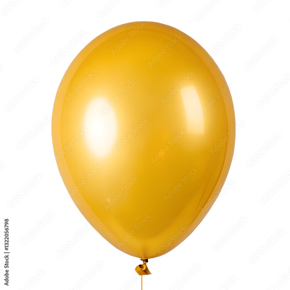 Shiny Golden Balloon Isolated on Transparent Background Shiny Golden Balloon Isolated on Transparent Background