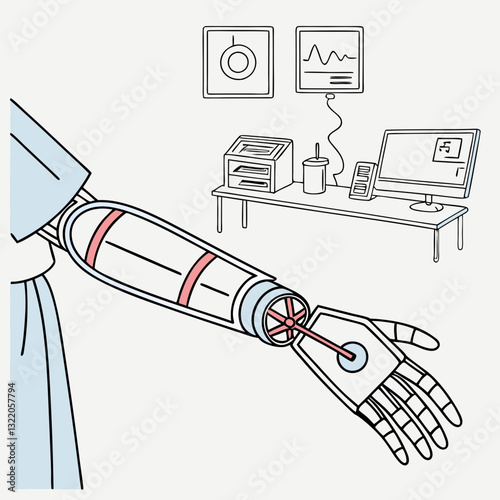 A wearable robotic sleeve that stabilizes a surgeon’s hand for extreme precision.

