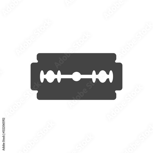 Razor Blade Black Icon on white background