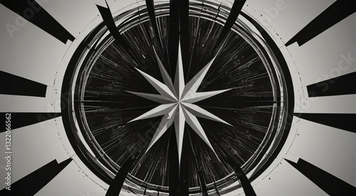 black and white spiral staircase