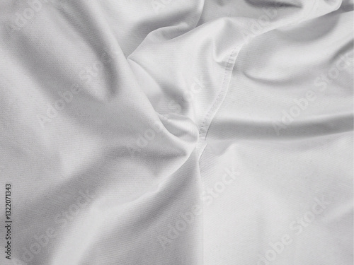 High-quality soft white fabric. The surface has beautiful folds.