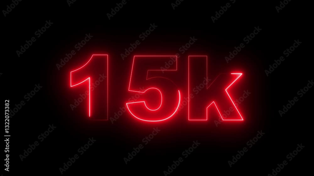 15k text font with neon effect,15k followers, Thank You, social sites post. Thank you followers congratulation. 15K subscribers modern animation banner design. 15k Followers Celebration text animation 15k text font with neon effect,15k followers, Thank You, social sites post. Thank you followers congratulation. 15K subscribers modern animation banner design. 15k Followers Celebration text animation