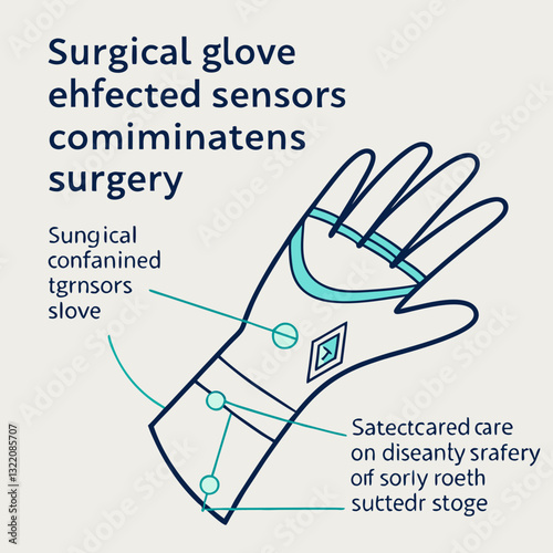 A surgical glove with embedded sensors to detect contaminants before surgery.
