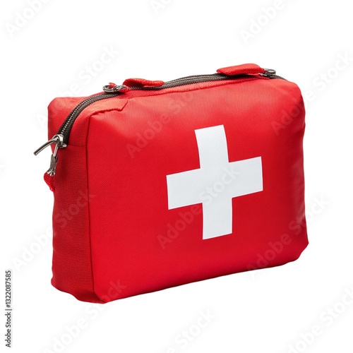 A red first aid kit ready for emergencies safety and preparedness