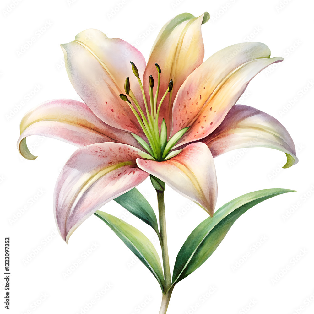 Bouquet of lilies isolated on transparent background Bouquet of lilies isolated on transparent background