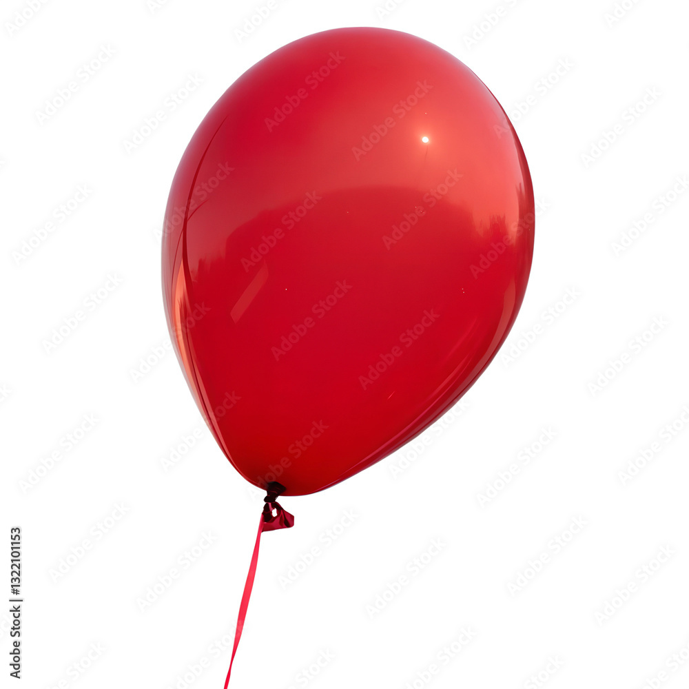 Red Balloon Isolated on Transparent Background Red Balloon Isolated on Transparent Background