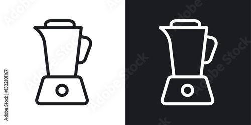 Juicer icon set in black and white stroke lines