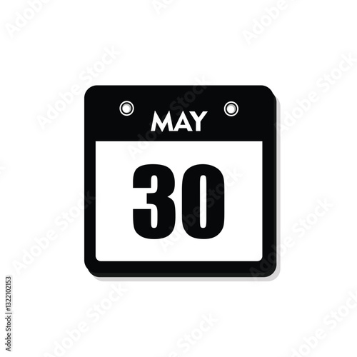 calender icon, 30 may icon with white background Free Download calender icon, 30 may icon with white background - GFXLoad