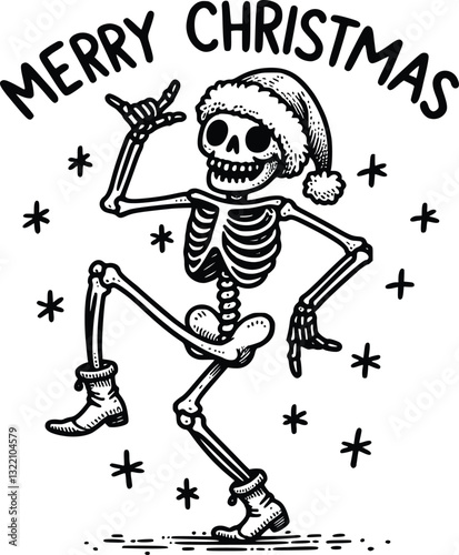 Funny Skeleton Christmas SVG – Spooky & Festive Holiday Design