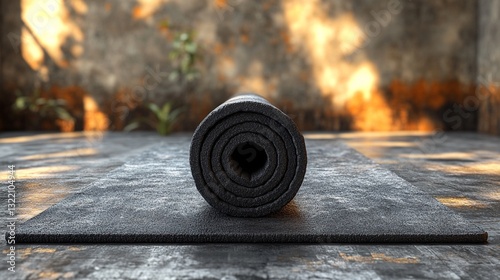 Wallpaper Mural Yoga mat outdoor sessions in a peaceful nature setting. Minimalist fitness setup for meditation, stretching, and relaxation in fresh air, perfect for wellness, healthy lifestyle, outdoor yoga practice Torontodigital.ca