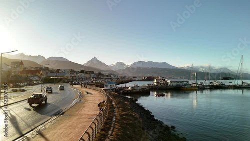 Wallpaper Mural City of Ushuaia, End of the World. View of the City, Andes Mountains and Bay Torontodigital.ca