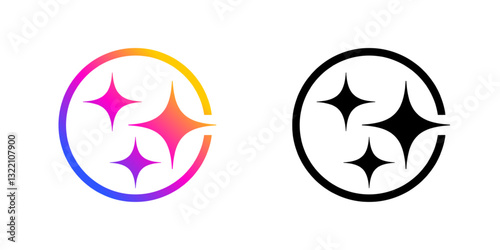 Wallpaper Mural AI icon for artificial intelligence app or assistant chat button, vector sign. AI assistant or chatbot application UI magic icon Torontodigital.ca