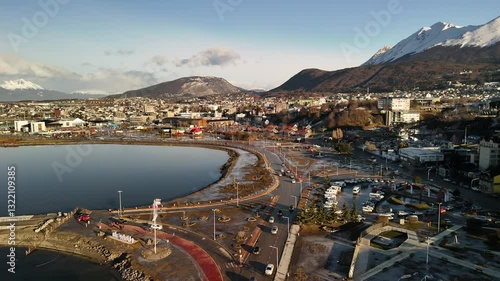 Wallpaper Mural City of Ushuaia, End of the World. View of the City, Andes Mountains and Bay Torontodigital.ca