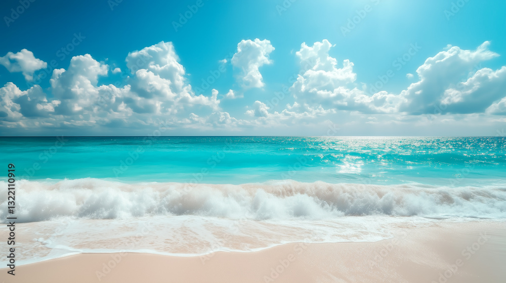 Tropical Paradise Beach with Turquoise Water and White Sand