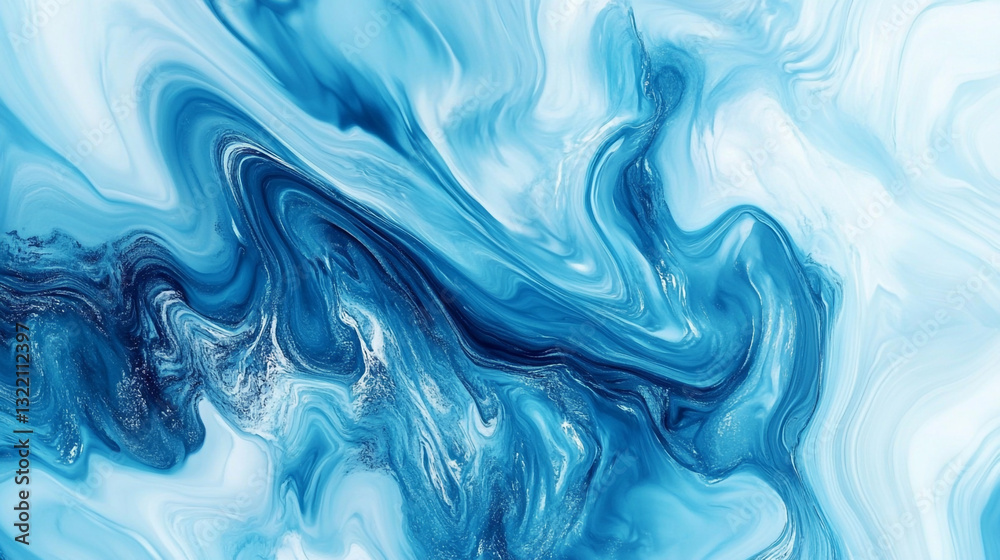 Obraz premium abstract royal blue waves background pattern Ethereal Blue Waves