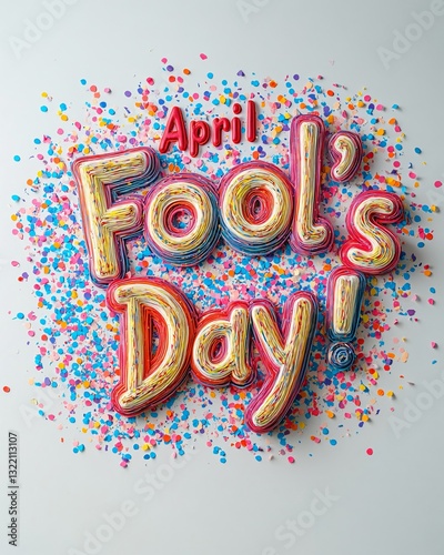 April fools day text banner