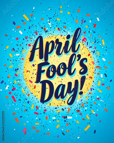 April fools day text banner