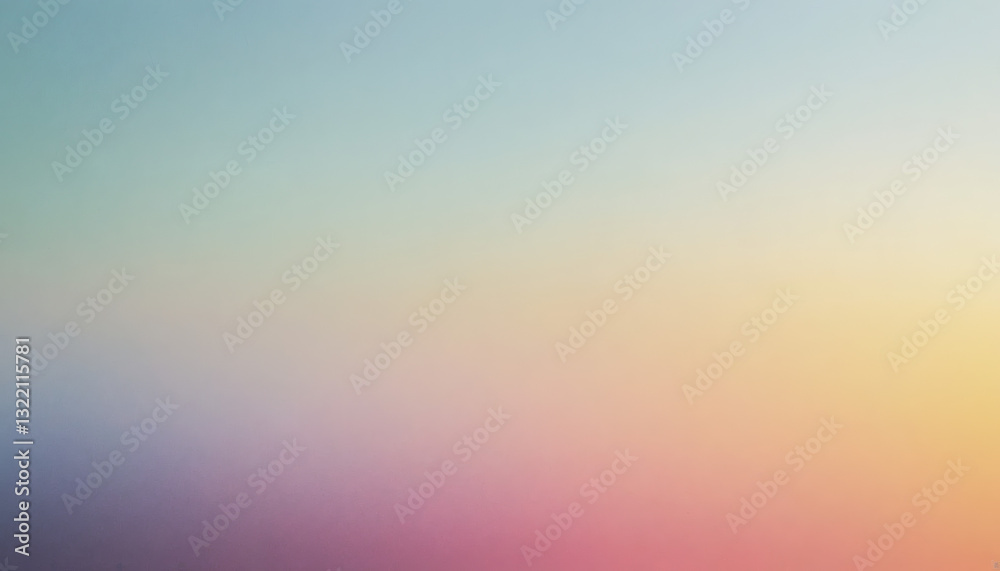 Naklejka premium Dreamy Blurred Sunlit Gradient with a Nostalgic Grainy Overlay, Perfect for a Retro Summer Poster