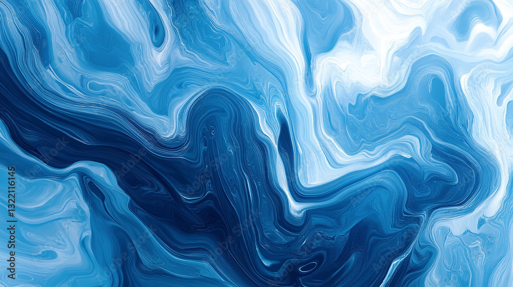 Fototapeta premium Blue Sparkling Waves Abstract Background Design Vibrant abstract background featuring dynamic blue