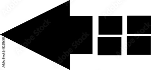 Arrow fill line vector icons