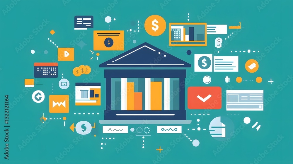 bank and financial system concept. bank and financial system concept.