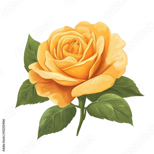 A single yellow rose blooming beautifully a symbol of friendship and joy