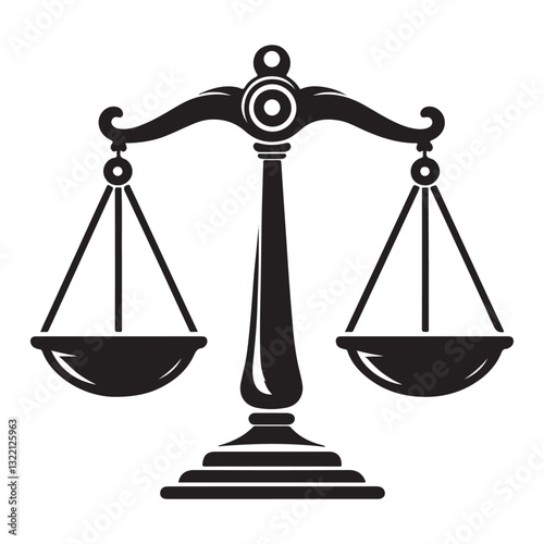 Scales of justice symbol for legal and fairness representation