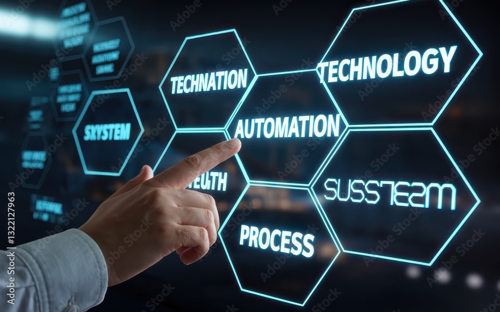 Naklejka premium Tech Nation: Automation and Technology Integration