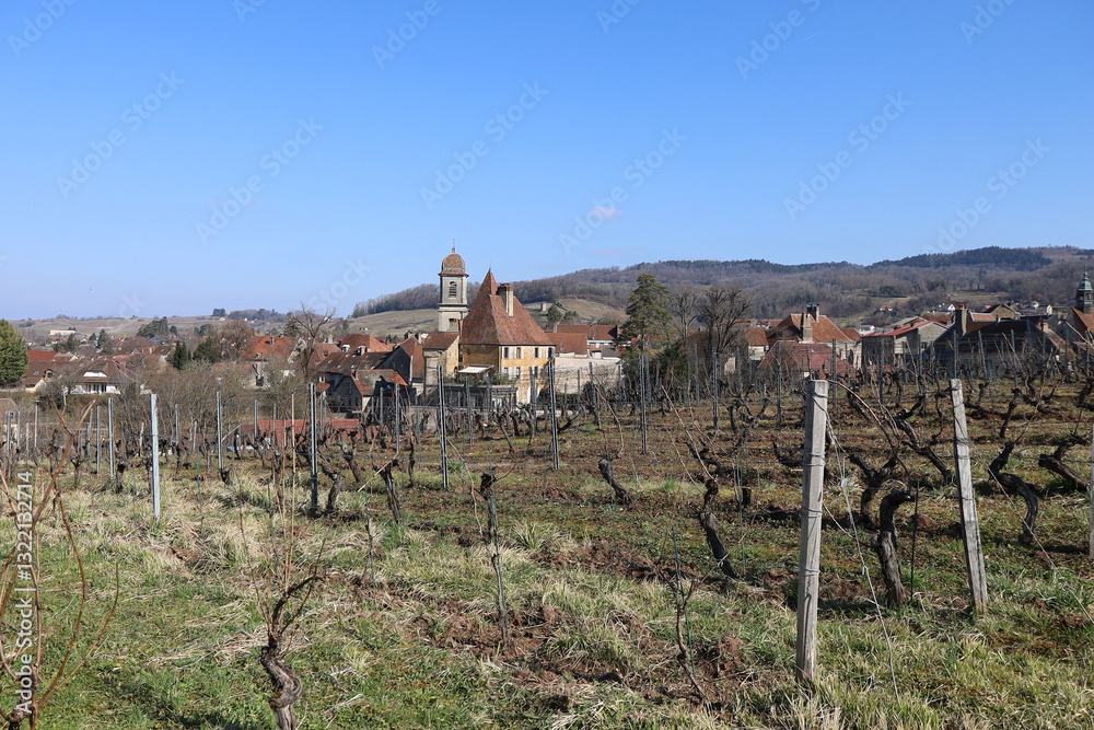 Vue d'ensemble de la ville, ville d'Arbois, département du Jura, France