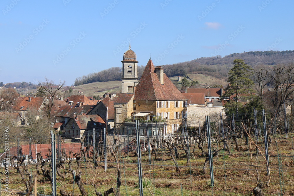 Vue d'ensemble de la ville, ville d'Arbois, département du Jura, France