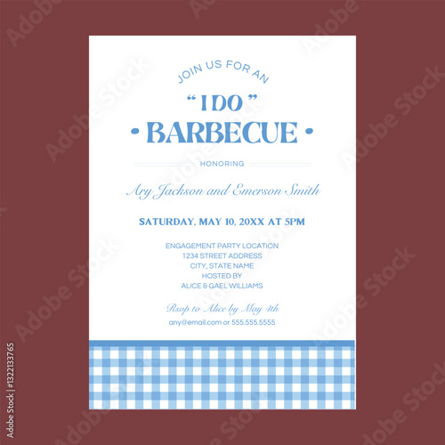 I Do BBQ Wedding Engagement Party Invitation