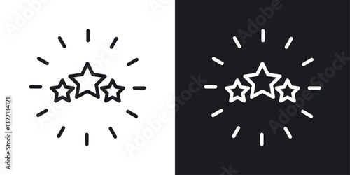 Appreciation icons set in black and white stroke lines
