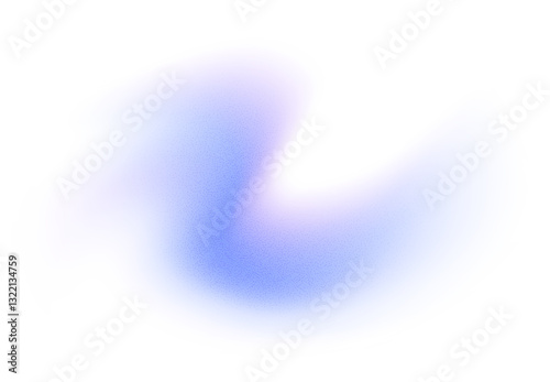 Obraz na płótnie Abstract gradient shape with noise. Blue blurred grainy color gradation, vibrant design element. Figure with soft flow effect, isolated on white. Vector illustration. w salonie