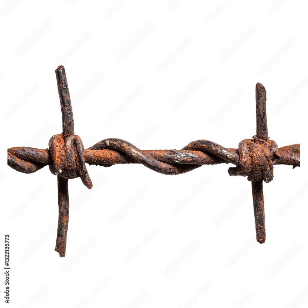 Rusty barbed wire a symbol of confinement and age Rusty barbed wire a symbol of confinement and age
