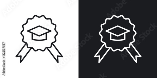 Mastery icons set in black and white stroke lines