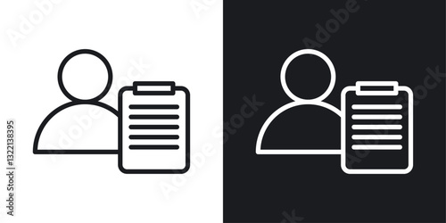 Personality characteristics icons set in black and white stroke lines photo