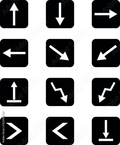 Arrows icon set vector, Modern simple arrows. Vector illustration eps.