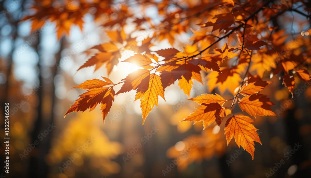 Golden Autumn Leaves Bathed In Sunlight, A Serene Forest Scene Whispering Tales Of Change And Tranquility With Soft Backlighting And Blurred Bokeh Effect Golden Autumn Leaves Bathed In Sunlight, A Serene Forest Scene Whispering Tales Of Change And Tranquility With Soft Backlighting And Blurred Bokeh Effect