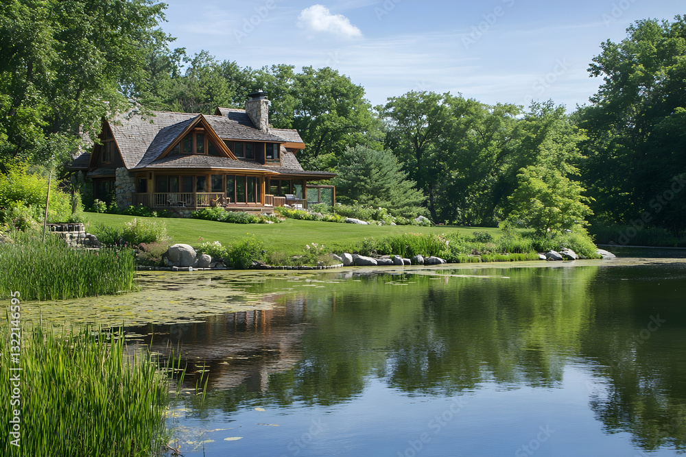 Lakeside property with expansive greenspace Lakeside property with expansive greenspace