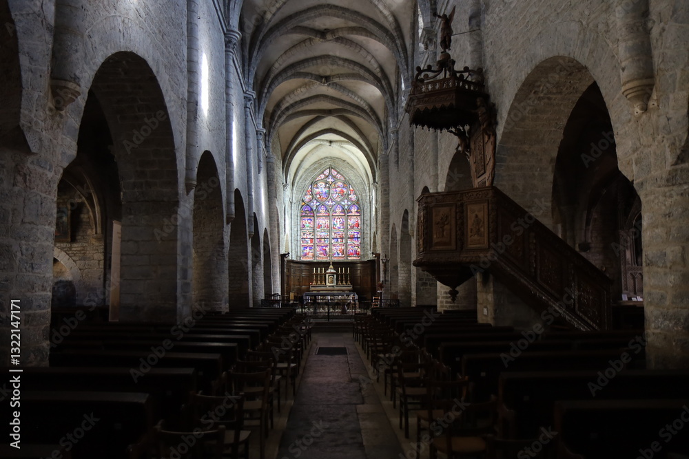 L'église Saint Just, ville d'Arbois, département du Jura, France
